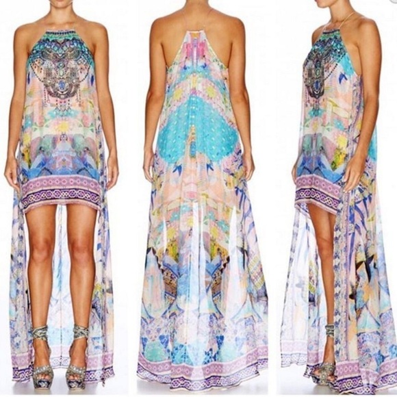 Camilla REVOLVE Gaudi Tribute Short Sheer Overlay Mermaid Princess Dress Size S - Picture 2 of 11